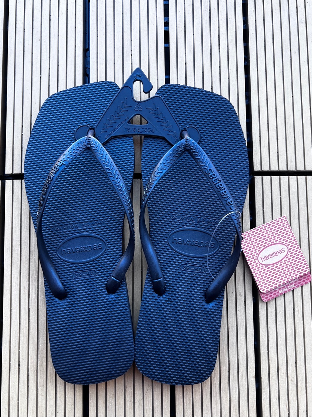 HAVAIANAS Slim Square Womens Flip Flops black